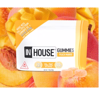 Photograph of product: In House | Peach Mango | Gummies | 100mg