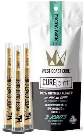 Photograph of product: Exotic Pack - Variety CUREjoint Prerolls 3PK