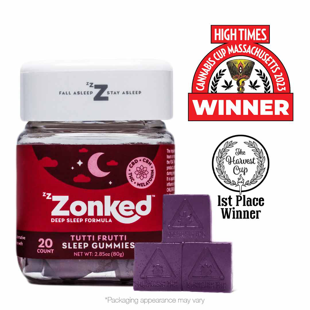 Photograph of product: Gummies | Zzzonked Sleepy Tutti Frutti | 100mg | 20pk | Zonked