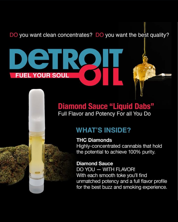 Photograph of product: Detroit Oil | Strawberry Shortcake Live Resin 1g Cartridge