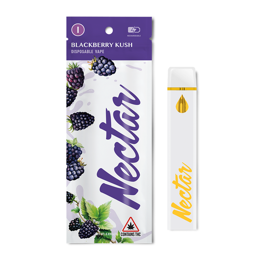 Photograph of product: Nectar - Blackberry Kush - Disposable Vape - 1g