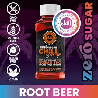 Photograph of product: Zero Sugar Fast Acting CHILL Syrup Root Beer 500mg