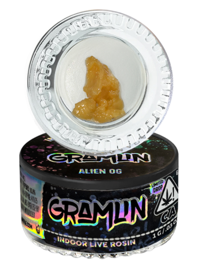 Photograph of product: 1g Alien OG Indoor Live Rosin Extract - Gramlin