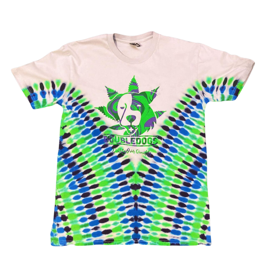 Photograph of product: Double Dogs Tee - Custom Tie Dye