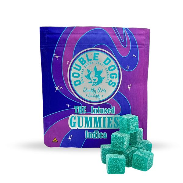 Photograph of Product: Double Dogs - Blue Razz THC Gummies