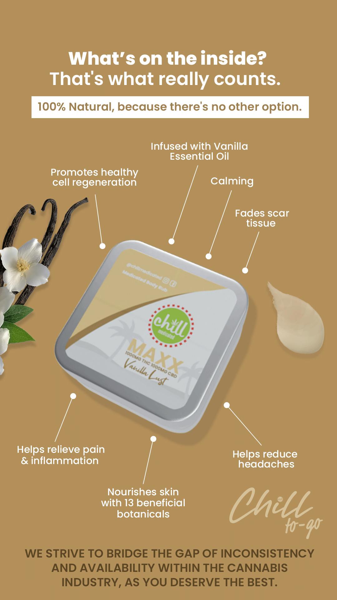 Photograph of product: Chill Medicated Chill-to-go | Vanilla Lust MAXX 1TH-oui:1CBD