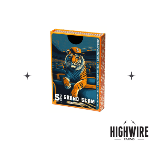 Photograph of product: Goldkine Grand Slam 5pk Live Resin Infused Prerolls 3g