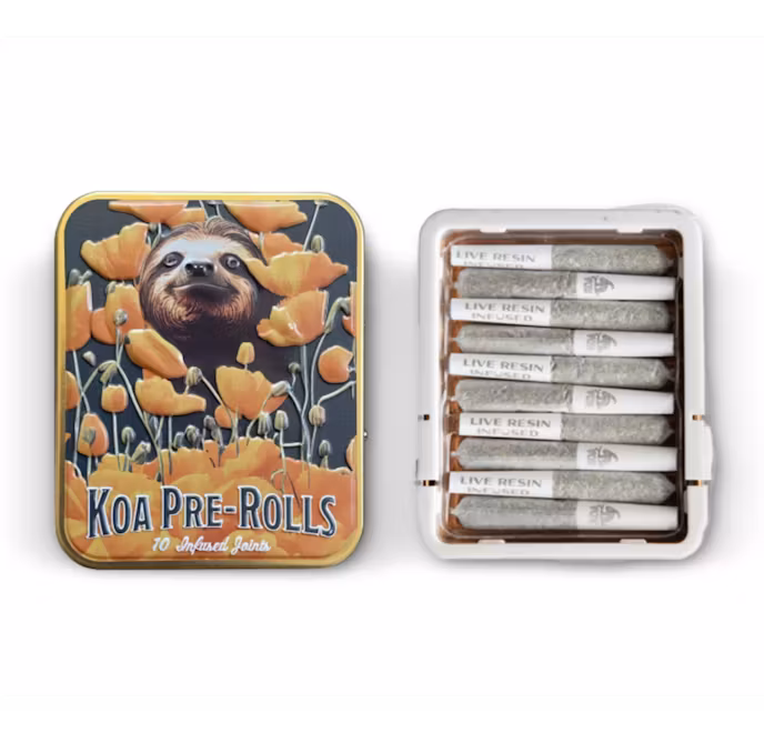 Photograph of product: Koa I 10pk Diamond Infused Prerolls I RS11 Infused 10 pk