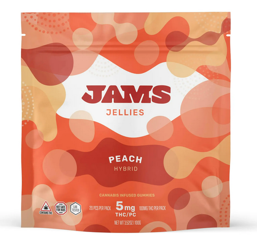 Photograph of product: Gummies - Peach - 20 Pcs - 100mg