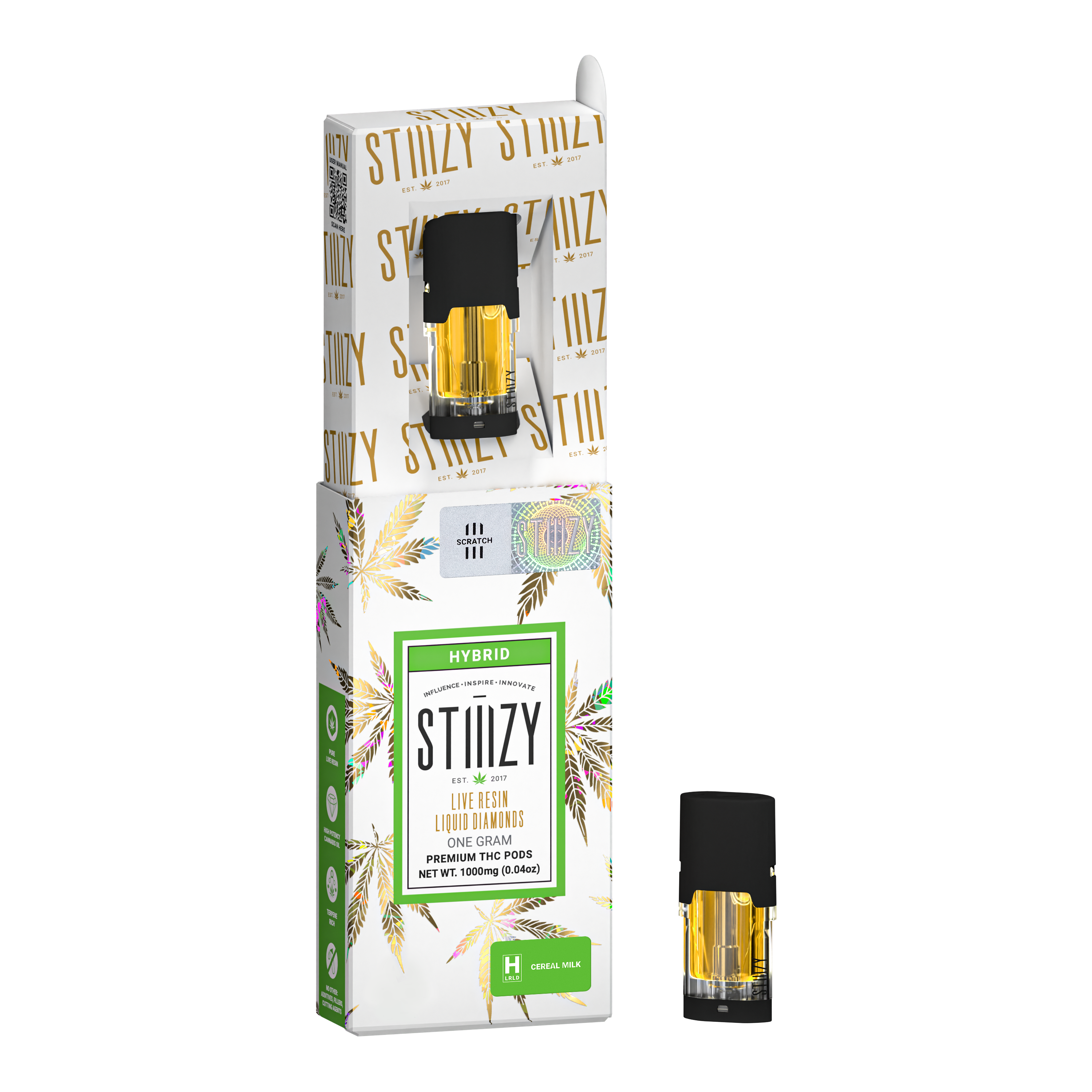 Photograph of product: Stiiizy - Pod Liquid Diamonds - Cereal Milk (H) (1.0g)