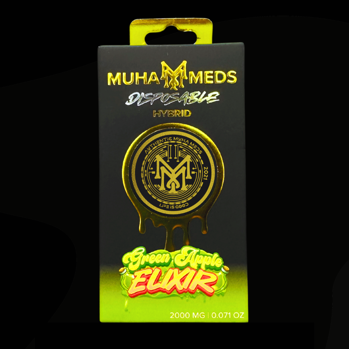 Photograph of product: Muha Meds 2g Disposable | Green Apple Elixir