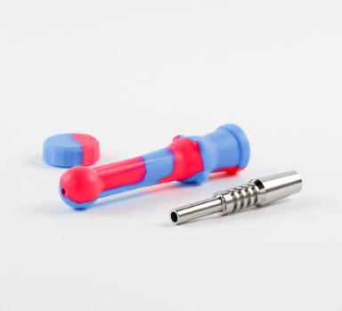 Photograph of product: Silicone w/ 14mm Titanium Tip Dab Straw