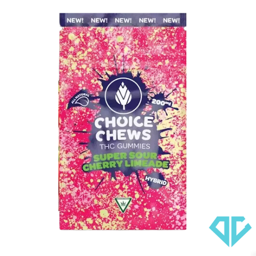 Photograph of product: Choice Super Sour Cherry Limeade Gummies 200mg