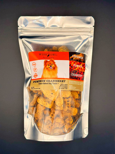Photograph of Product: Wise Owl Apothecary - Pumpkin Cranberry - CBD Treats - 300mg - 3.6oz Bag