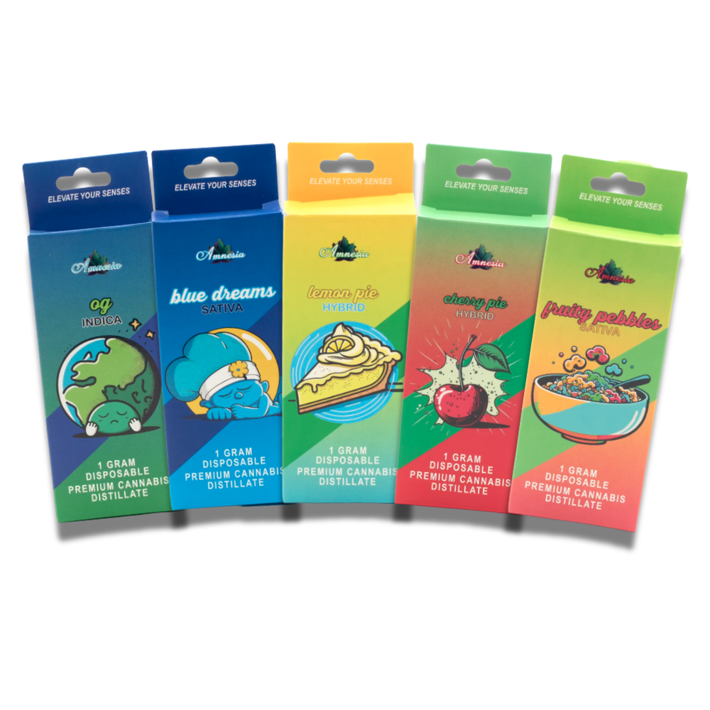 Photograph of product: Amnesia | Distillate Disposable Vape | Strawberry Shortcake | 1g