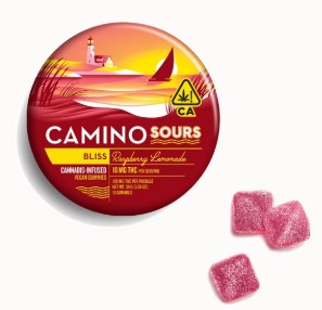 Photograph of product: (51921) 100mg Sour Raspberry Lemonade Gummies