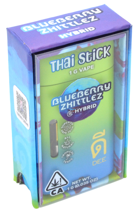 Photograph of product: Dee Thai Stick | Blueberry Zkittlez | 1G AIO Vape (H)