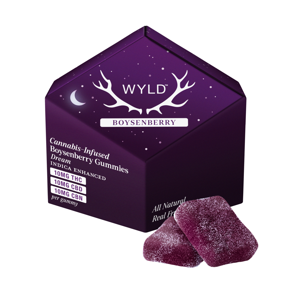 Photograph of product: Gummy | 10pk | Boysenberry (1:1:1 TH-oui:CBD:CBN) | 100mg