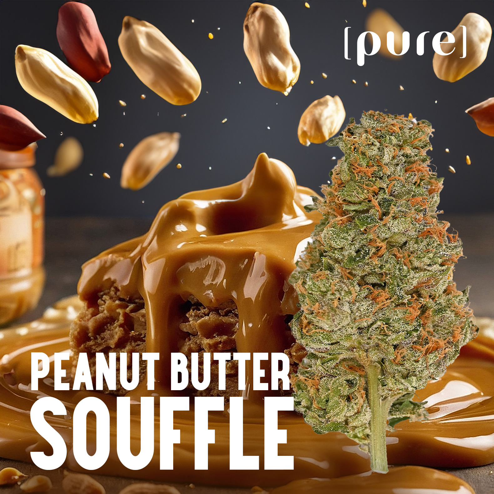 Photograph of product: Peanut Butter Souffle Flower - 28g