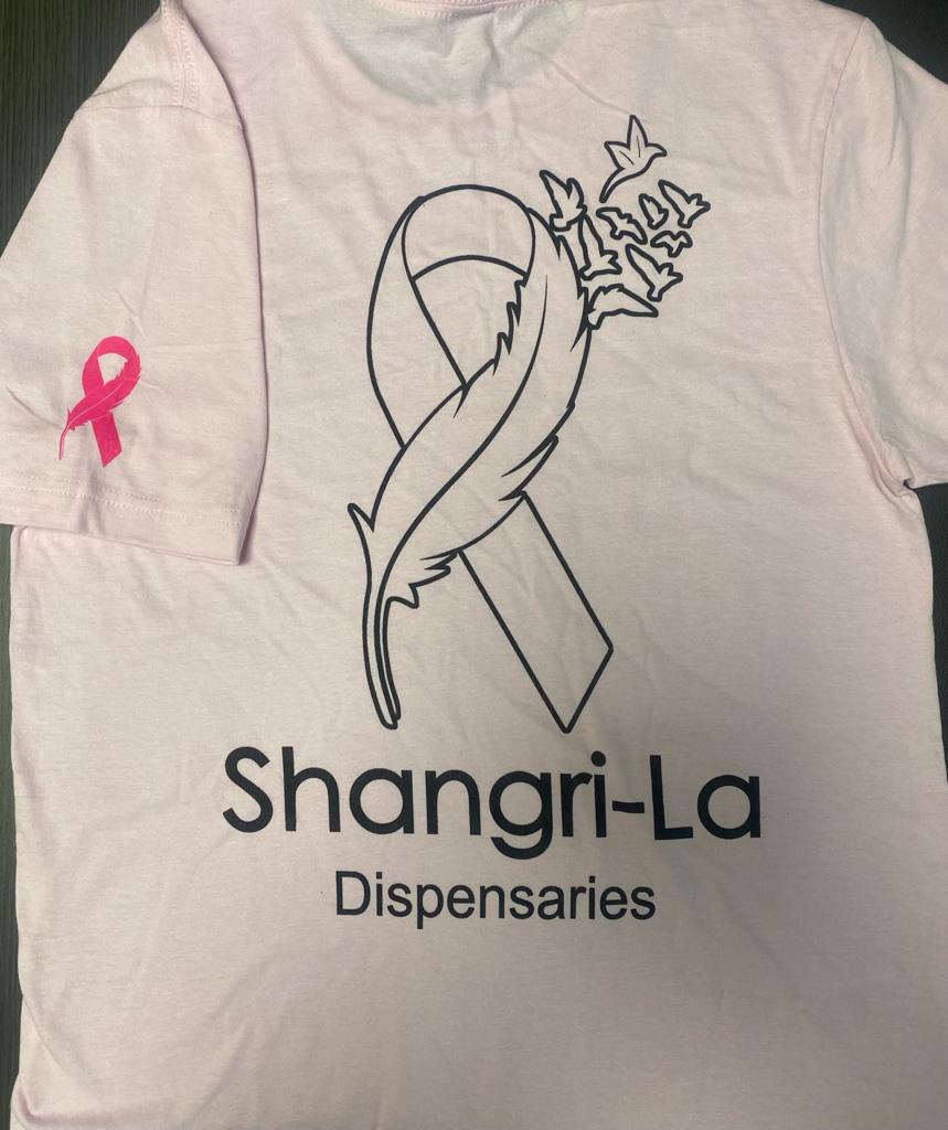 Photograph of product: Shangri-La Pink Ribbon T-Shirt