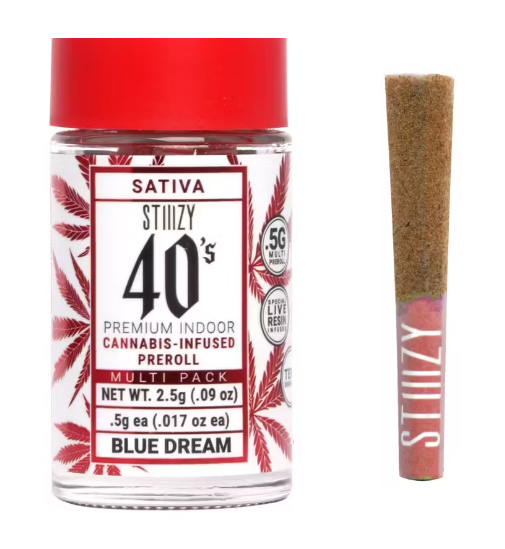 Photograph of product: BLUE DREAM - 0.5G 5PK MINI PREROLLS