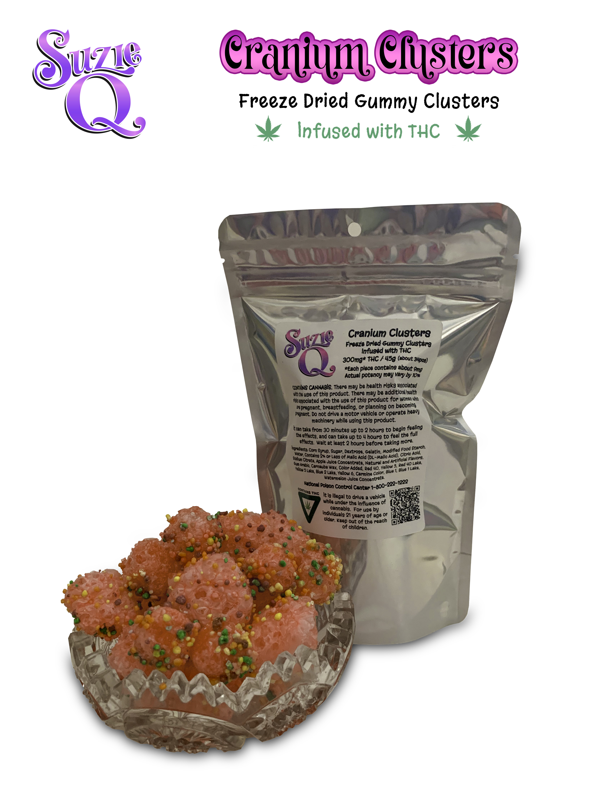 Photograph of product: Cranium Clusters | Freeze Dried Edible | 300mg