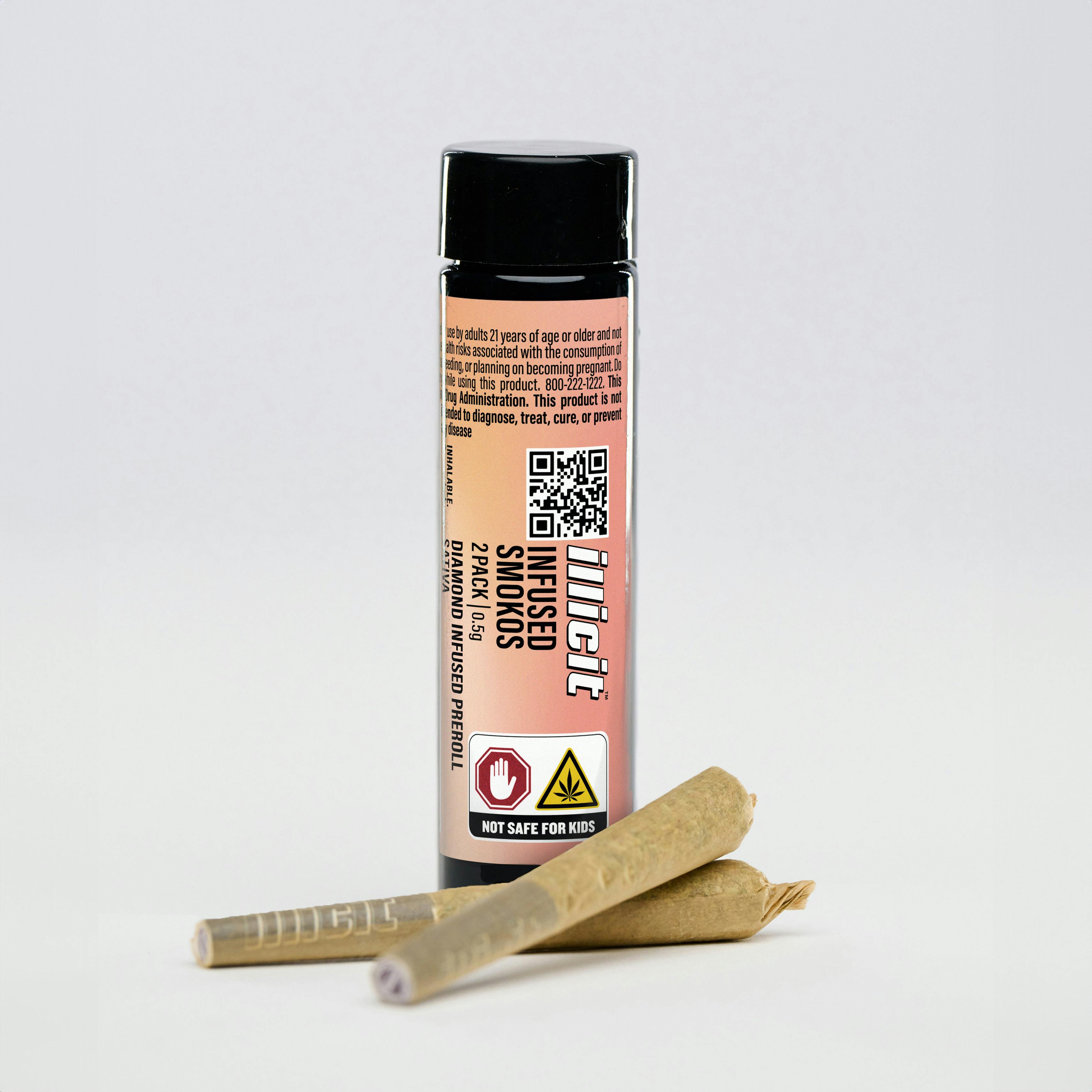 Photograph of product: Diamond Infused Oui'd Pre-Roll 2pk