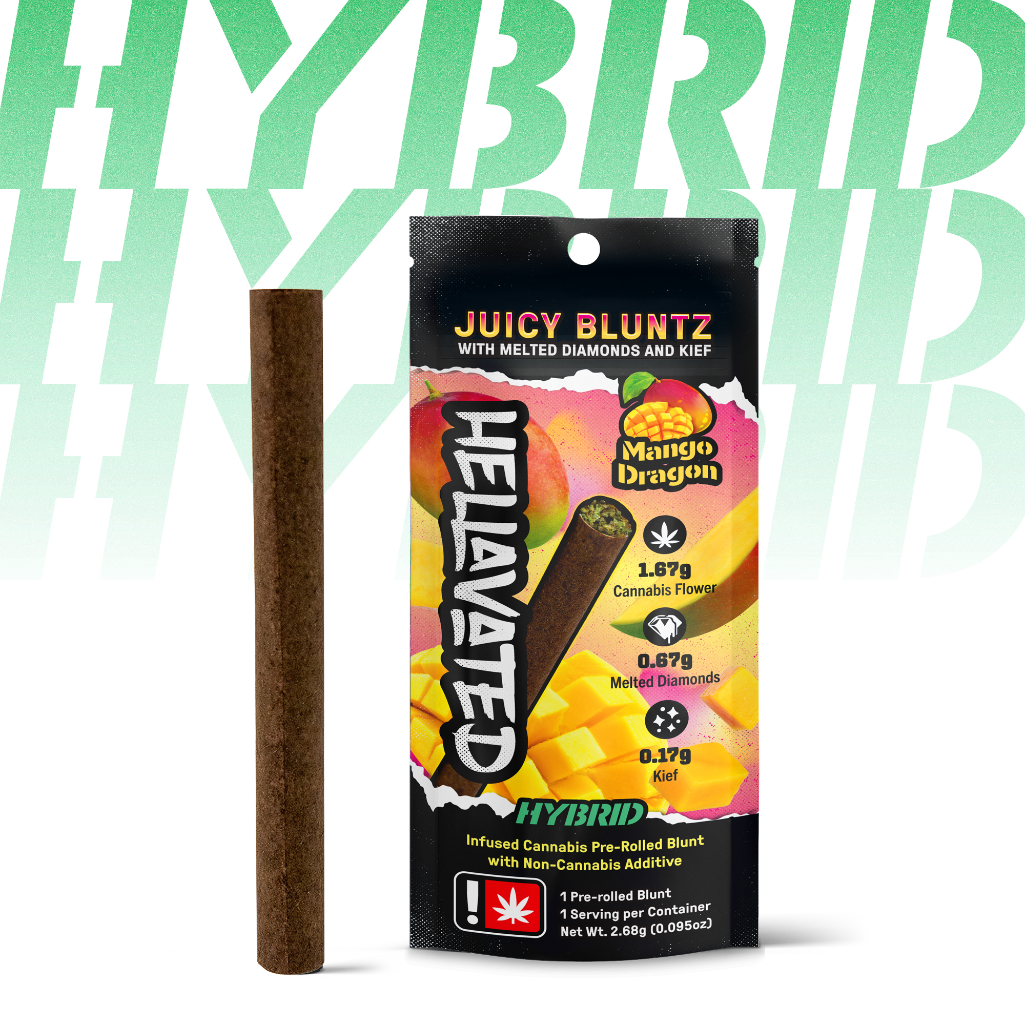 Photograph of product: Hellavted - Juicy Bluntz - Mango Dragon