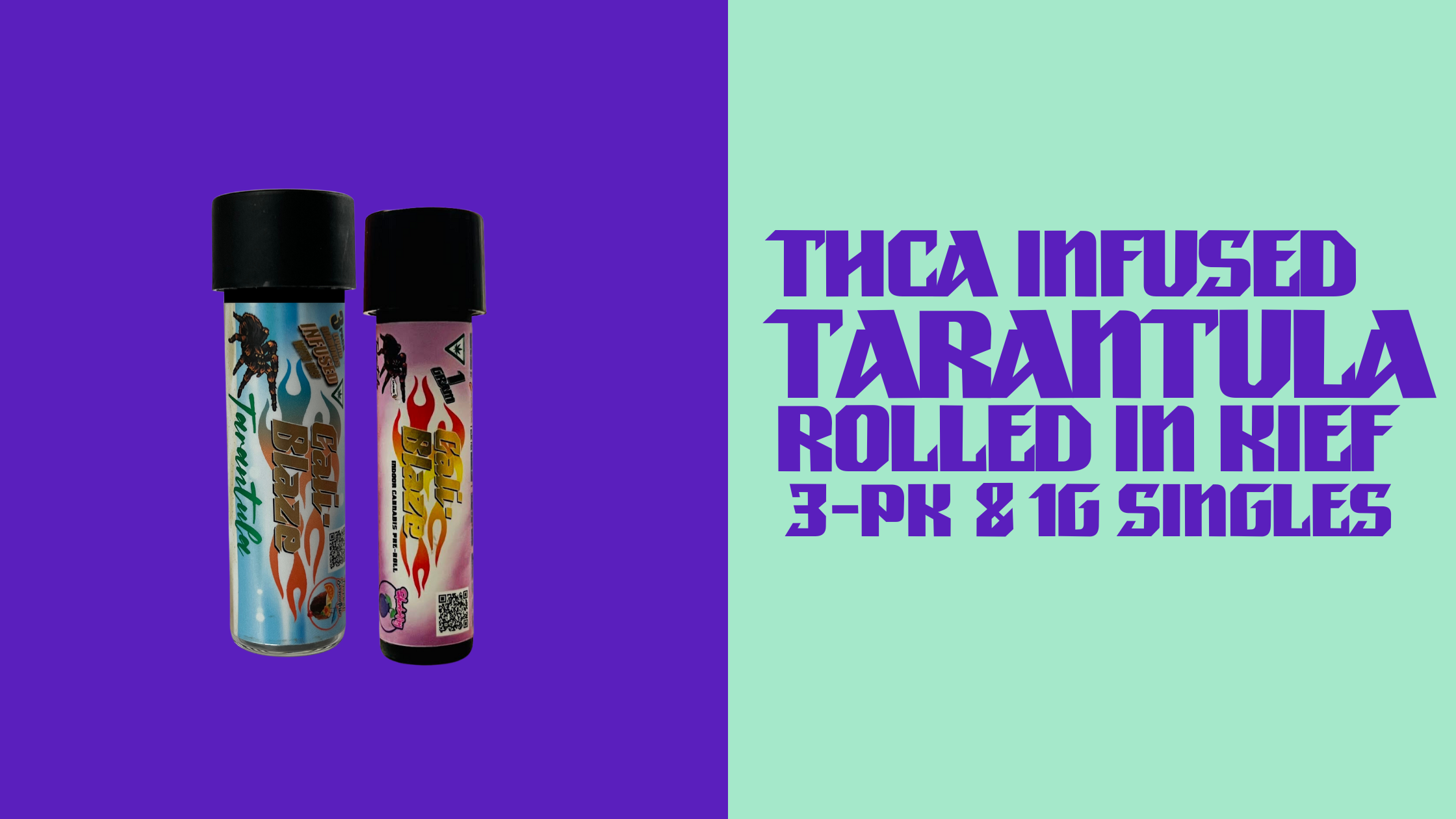 Photograph of product: Cali Blaze | Cotton Candy | Infused Tarantula Preroll 1g