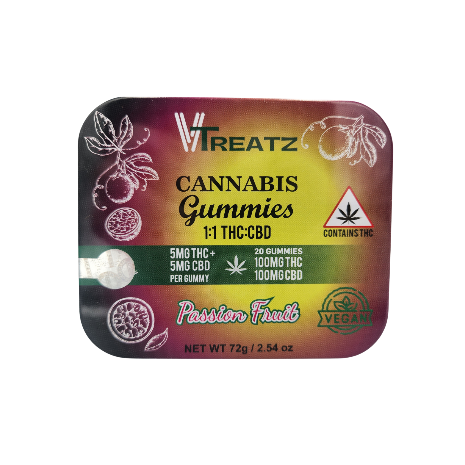 Photograph of product: Passionfruit 1:1 | Gummies | 100mg