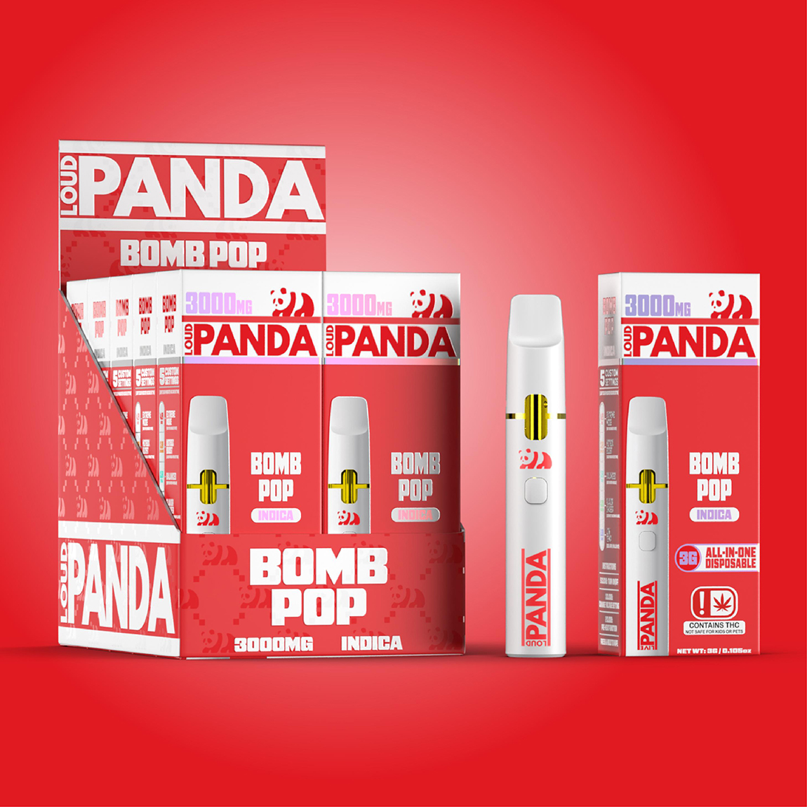 Photograph of product: Loud Panda | Disposable Vape | Bomb Pop | 3g