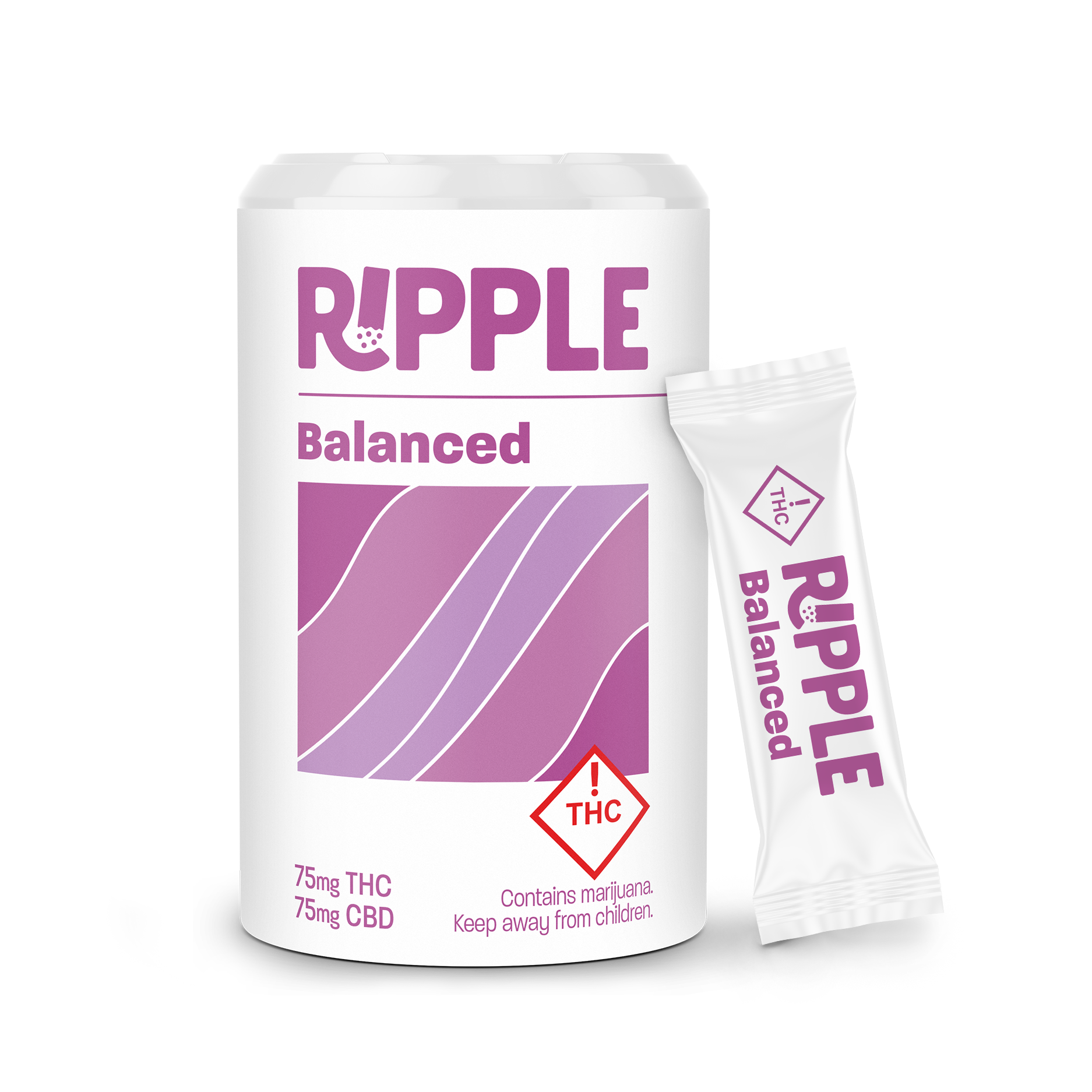 Photograph of product: Ripple Balanced 1:1 CBD Powder 50mg (H)