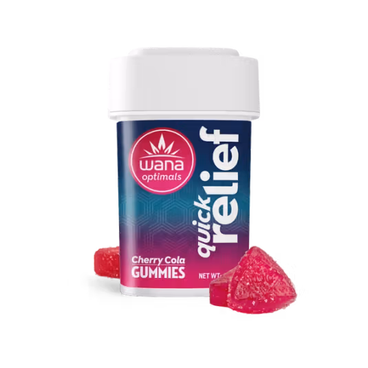 Photograph of product: Cherry Cola Quick Relief Gummies 300mg 20 Pack 1:1:1 CBG:CBC:THC
