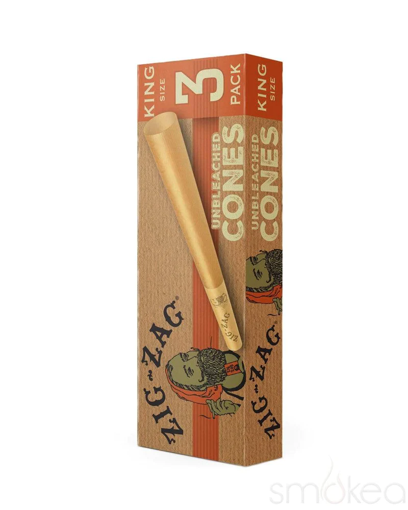 Photograph of product: Zig Zag Unbleached King Size Cone - 3 Pack