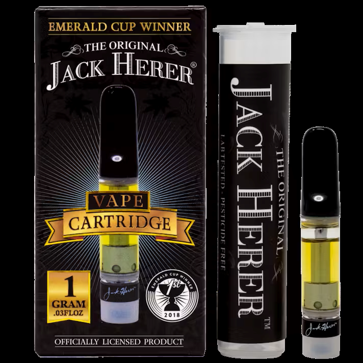 Photograph of product: JACK HERER LIQUID DIAMOND 1G CARTRIDGE