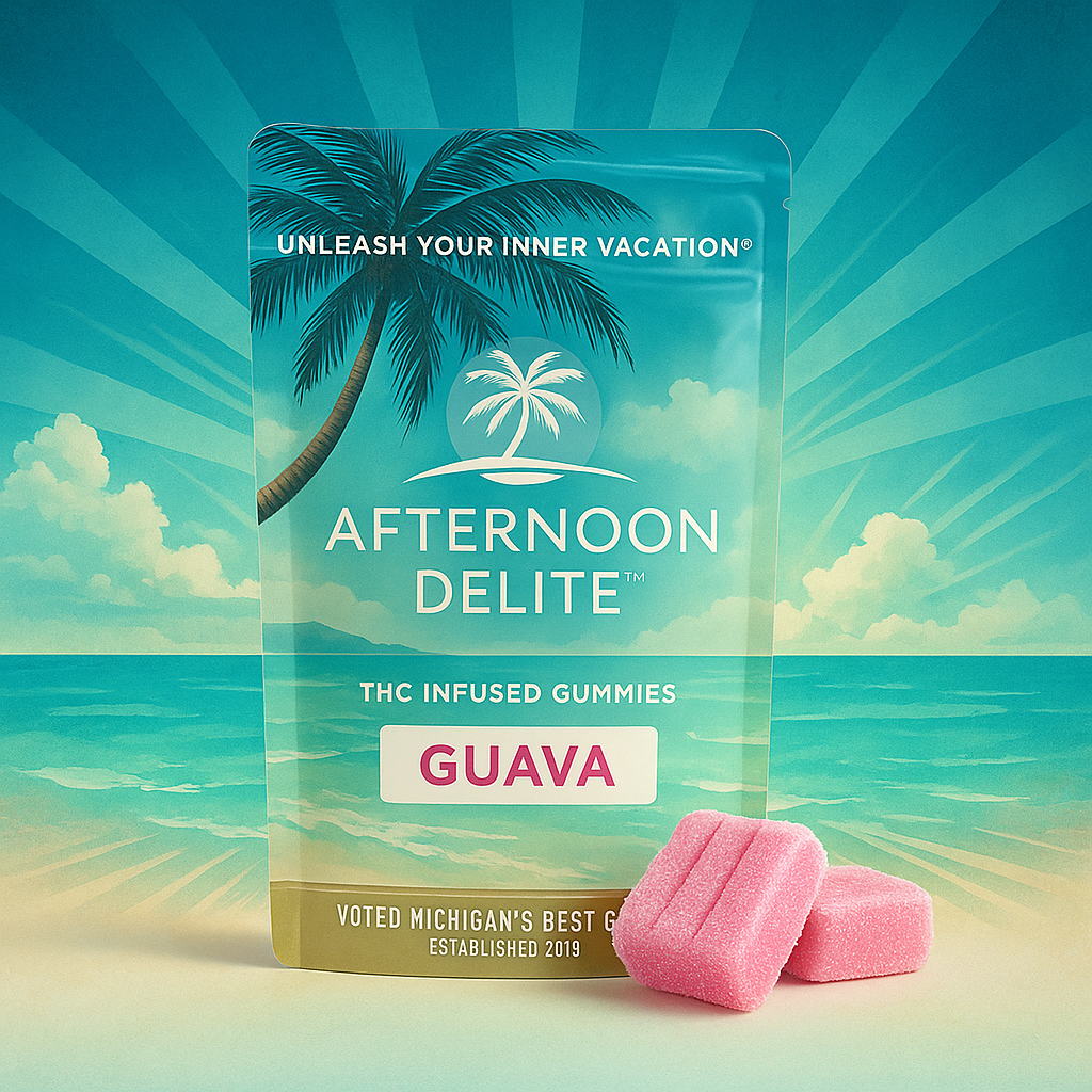 Photograph of product: Afternoon Delite | 200MG Gummies | Guava