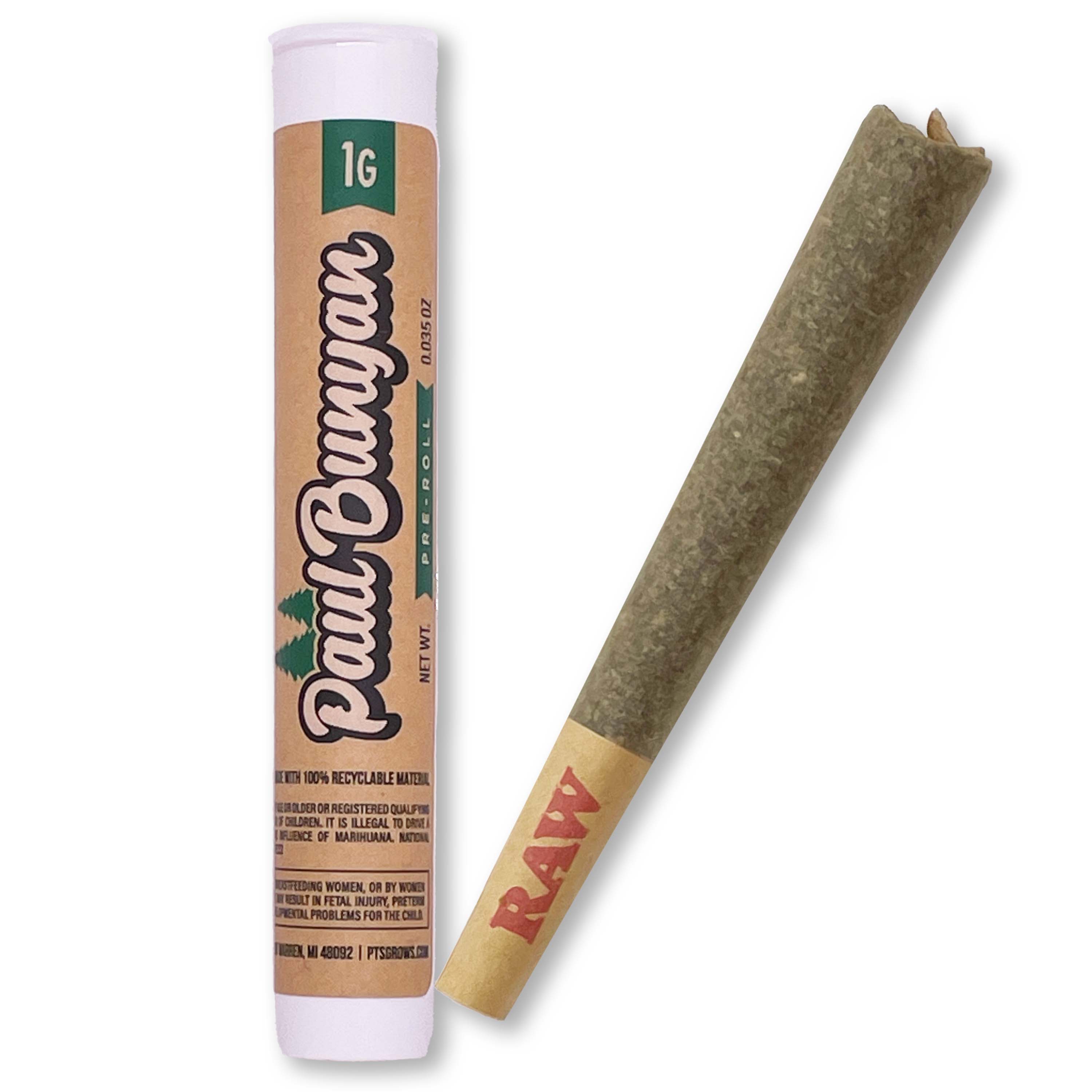 Photograph of product: Paul Bunyan - Wowzers PreRoll - 1g