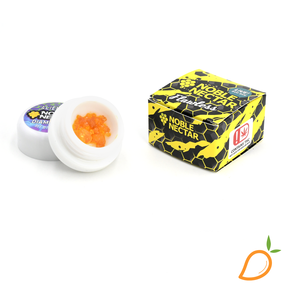 Photograph of product: 1g Platinum Kush Mintz Live Diamonds Noble Nectar