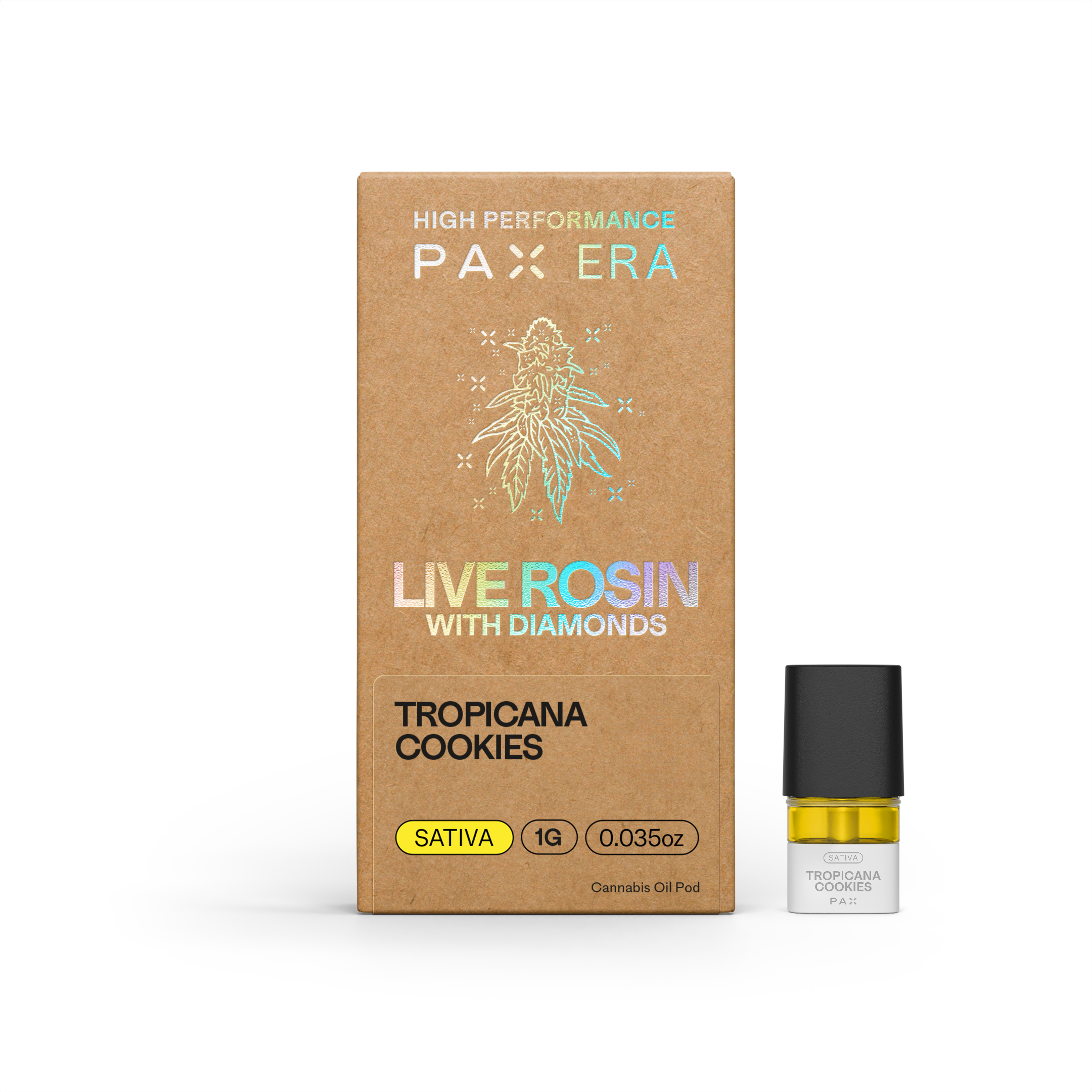 Photograph of product: Live Rosin with Diamonds | Tropicana Cookies 1g