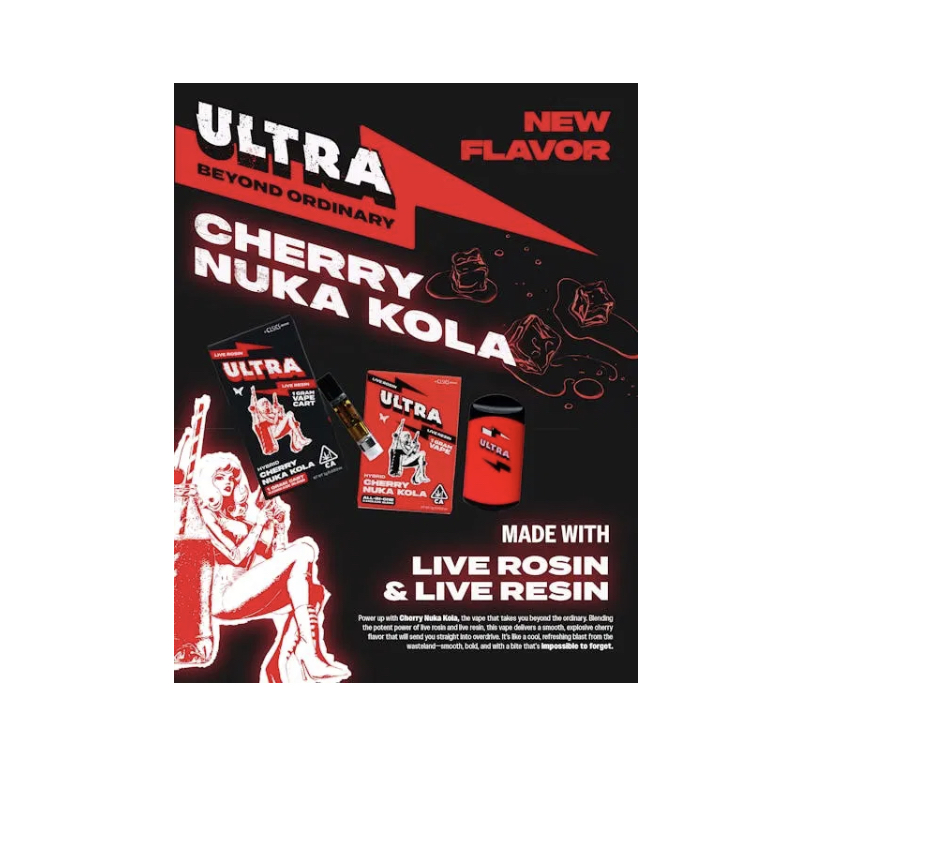 Photograph of product: Cherry Nuka Cola Live Rosin Live Resin AIO 1g Ultra