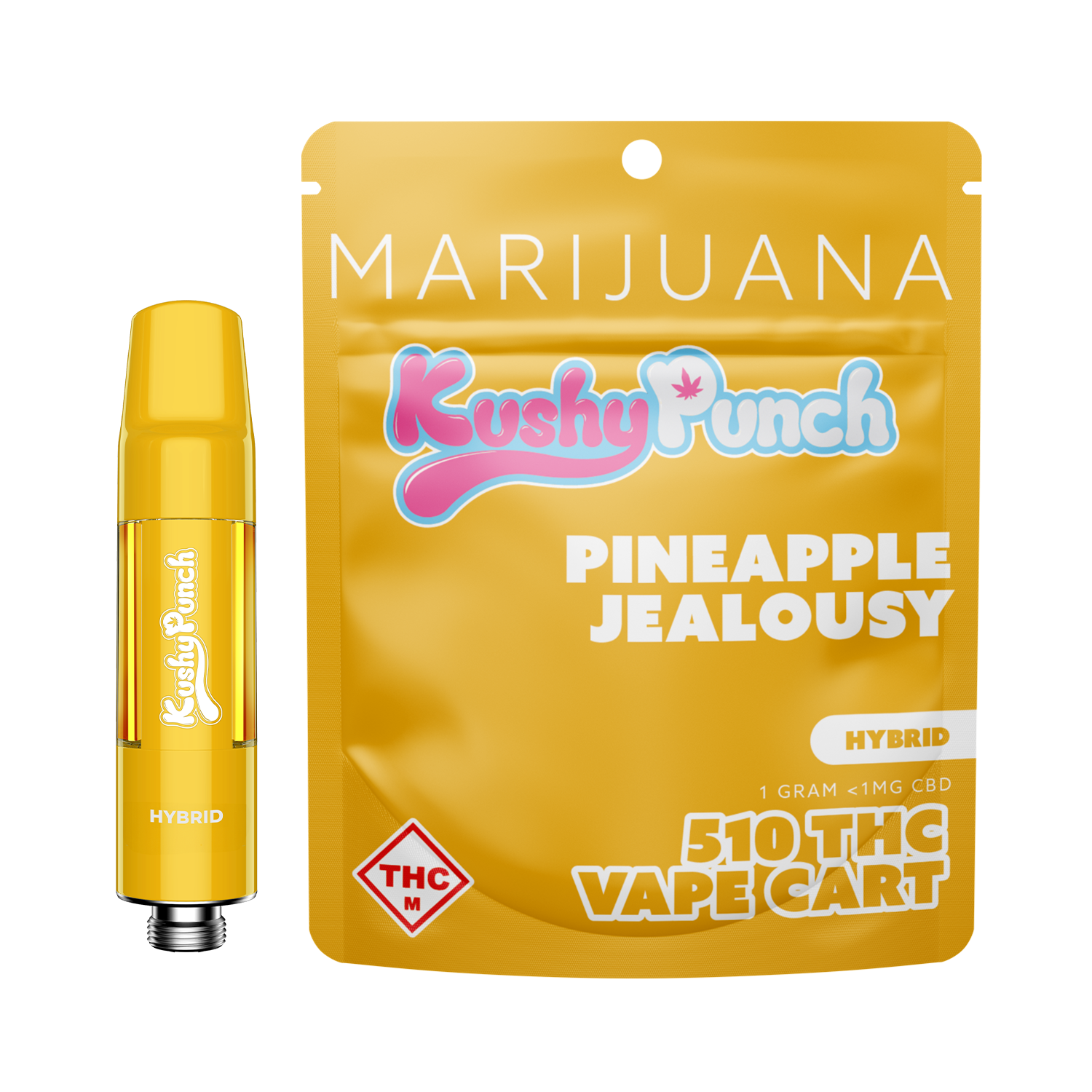 Photograph of product: Pineapple Jealousy | 1g | Vape Cart | Kushy Punch