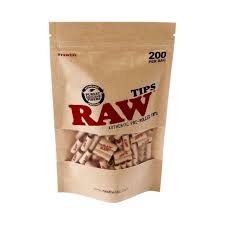 Photograph of product: RAW | Tips | Regular Pre-Rolled Tips Bag | 200 Pack Bag