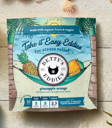 Photograph of product: Take It Easy | Pineapple Orange | Taffy | 10 pk | Bettys Eddies