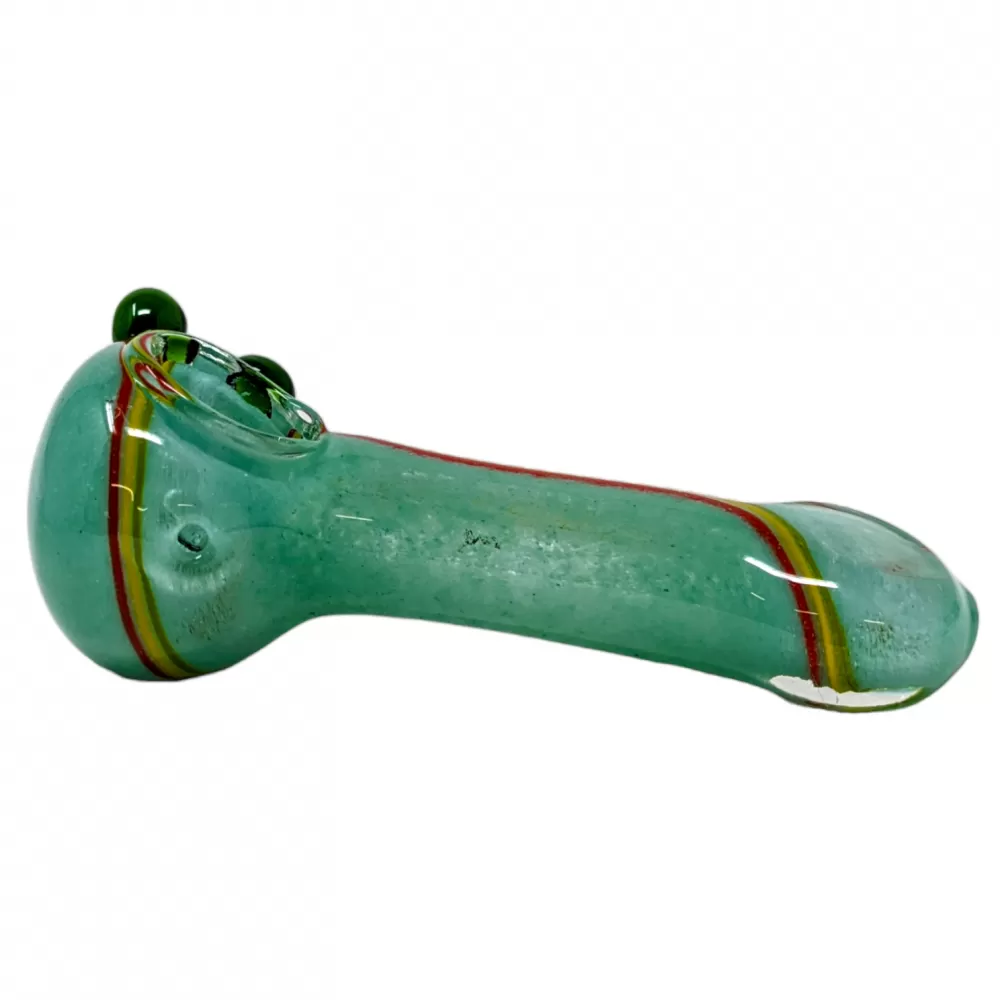 Photograph of product: 4.5" | Frit Art | Flat Mouth | Hand Pipe | Asst. Colors