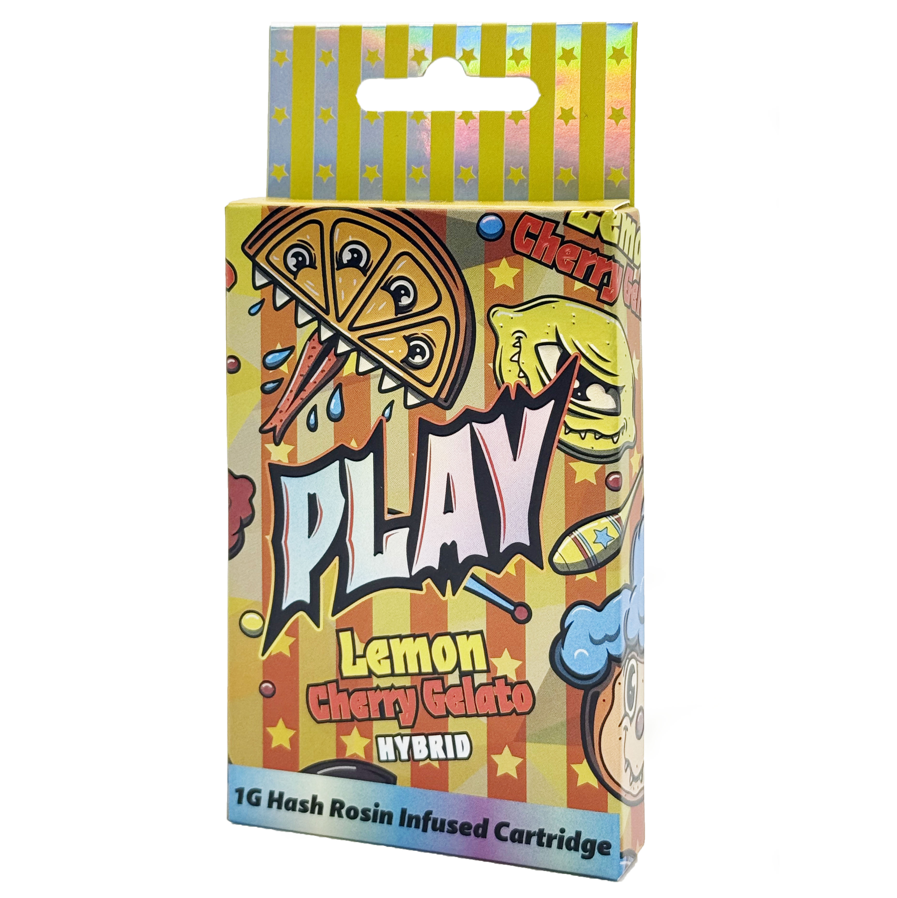 Photograph of product: Play Lemon Cherry Gelato au chocolat Rosin Infused Cartridge Rec
