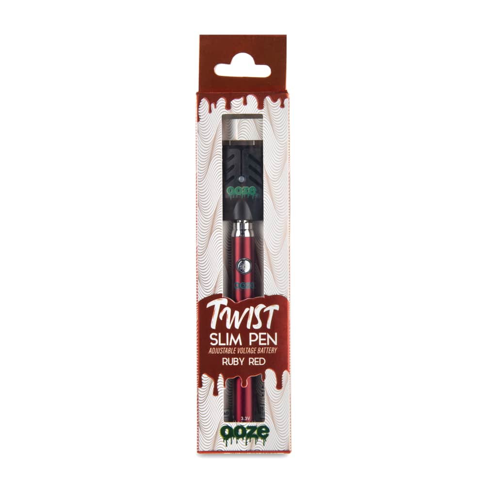 Photograph of product: Ooze Twist Slim Pen - Ruby Red