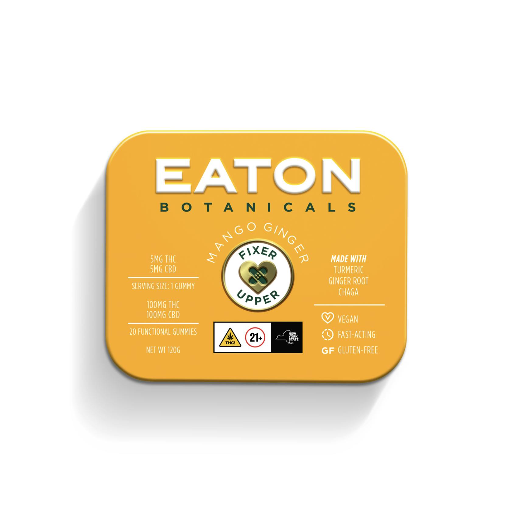 Photograph of product: Eaton Botanicals l Mango Ginger Fixer Upper Gummies l 100mg 20 pk