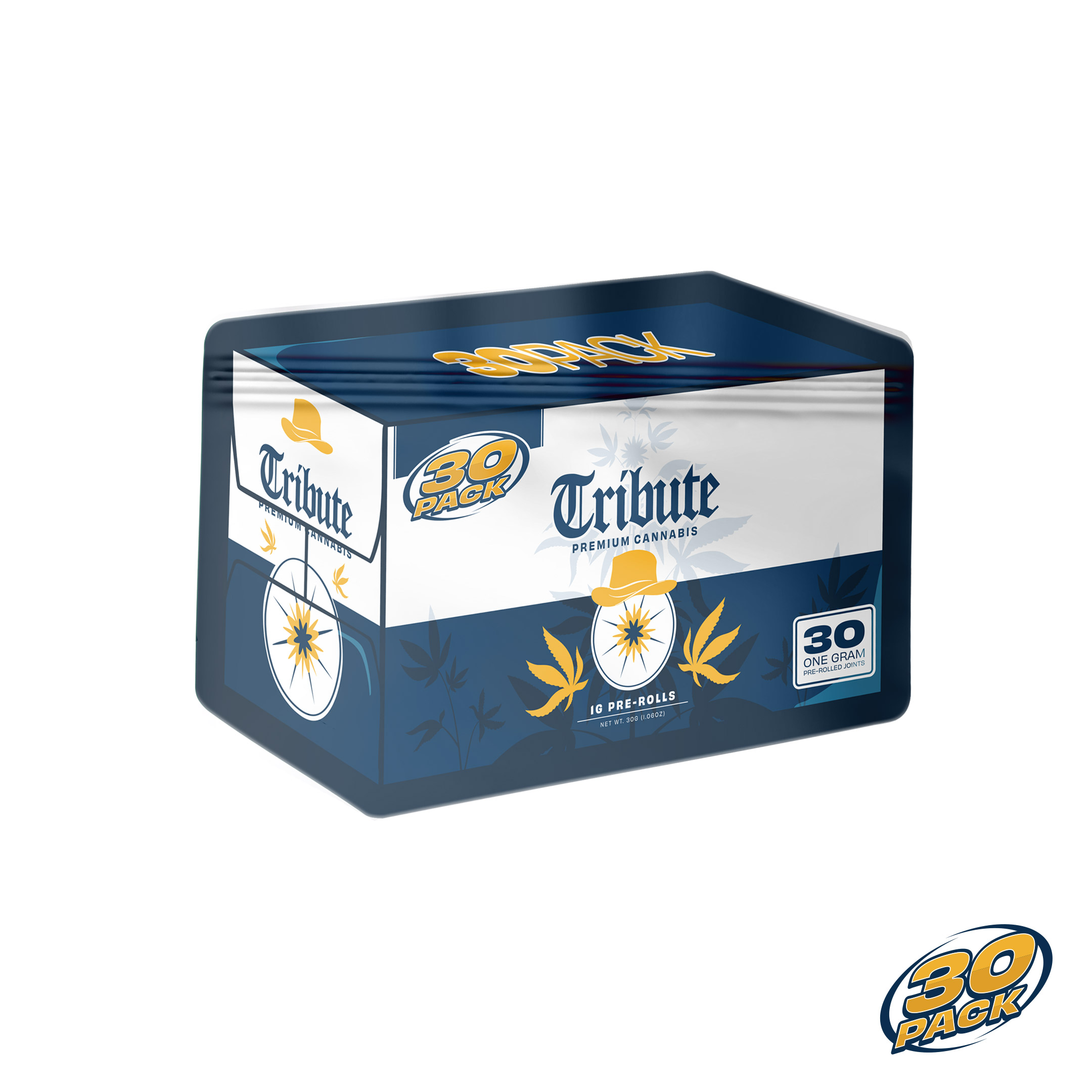 Photograph of product: 30 Pack | 1g Preroll 30pk | Tribute