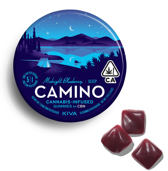 Photograph of product: Camino | 100mg Gummies | Midnight Blueberry