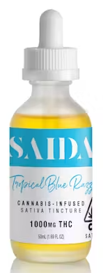 Photograph of product: 1000mg Tropical Blue Razz Tincture - Saida